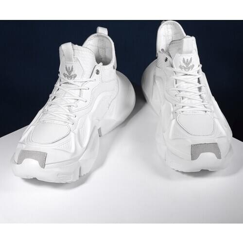 2019 new mens shoes autumn and winter sports shoes casual sports shoes white leather walking shoes mens fashion breathable