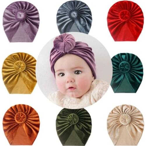 NEW Baby Hat Knot Bow Baby Headbands Toddler Turban Infant Head Wraps Kids Bonnet Newborn Toddler Beanie Cap For 0-24M