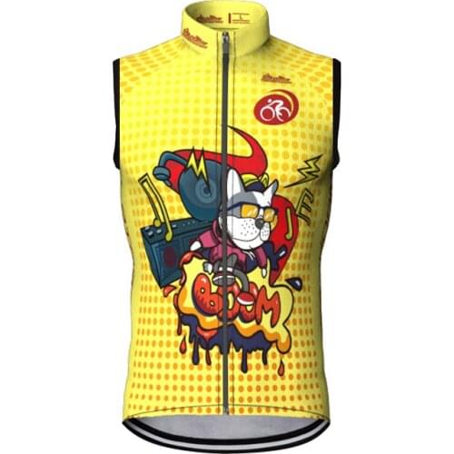 LairschDan Racing Road Bike Clothing Sleeveless Yellow Cycling Jersey Summer Bicycle MTB Vest For Men Fiets Shirt Mouwloos