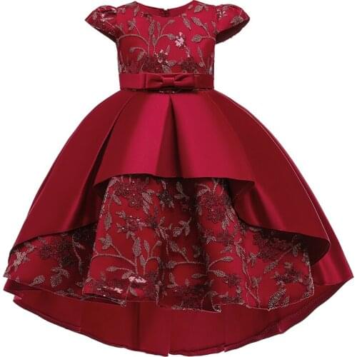 Hand Made Formal Wedding Dress Baby Girl Flower Kids Dresses For Girls Children Clothing Ball Gown Party Princess Dress