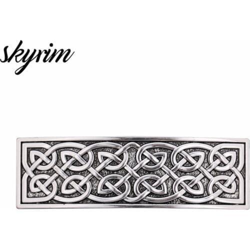 Retro Decoration Irish Knot Hair Clip Viking Antique Sliver Gold Color Metal Barrettes Hairpin Accessories Gift for Women