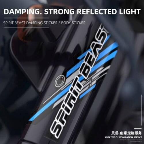 Spirit Beast Motorcycle Scooter Universal Front Fork Decal Shock Absorber Reflective Stickers for Ktm Honda Yamaha Suzuki Vespa