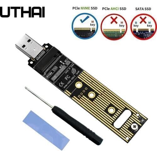 UTHAI T36 USB 3.0 to Nvme M-key M.2 NGFF Adapter SSD External PCBA Conveter USB3.1 to High Quality NVME riser card