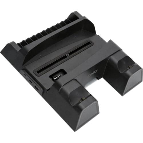 OIVO PS5 Dual Controller Charger Console Vertical Cooling Stand Fast Charging Station LED Fan For SONY Disc/Digital