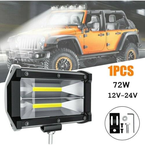 1PC 72W LED Work Light Spot Flood Beam Driving Fog Lamp Car ATV Off-Road Tractor 6000K White