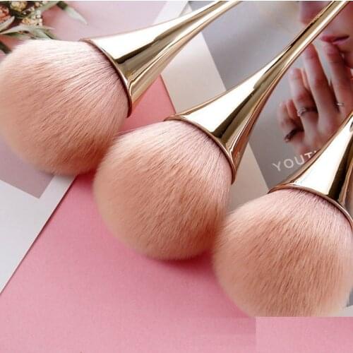 Slim Waist Handle Powder Brush Luxury Rose Golden Color Basf Soft Wool Hair Makeup Brush Kit Blush Concealer Eyeshadow Brush