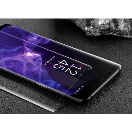 100pcs UV Tempered Glass For Samsung Note 9 8 S9 S8 S7 Edge 5D Full Liquid Glue Screen Protector For Galaxy Note 8 S8 S9 Plus