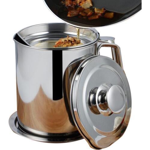 1100 ml Multifunction 304 Stainless Steel Gravy Oil Soup Fat Separator Grease Oiler Filter Strainer Bowl Kitchen Cooking Tools