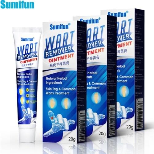 3Boxes Sumifun Warts Remover Ointment Wart Treatment Cream Skin Tag Remover Herbal Extract Corn Plaster Warts Ointment Skin Care