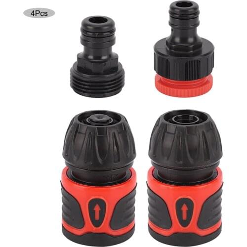 4Pcs 6*3.5 Cm Garden Hose Quick Connector Water Pipe Adapter Kit Home Gardening Accessories For 1/2 Hose