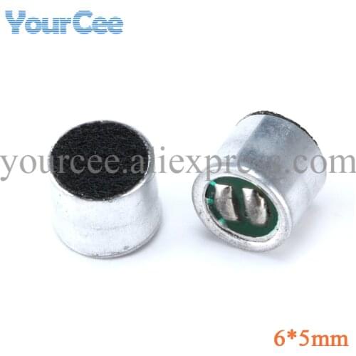 50 pcs 6*5mm Capacitive Electret Microphone Pick-Up Sensitivity 52DB Microphone Electret Condenser 6mm x 5mm MIC Pickup
