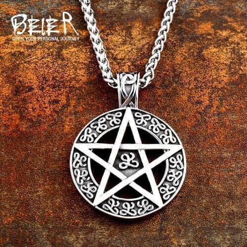 Beier 316L stainless steel Norse Vikings Pendant Amulet Pagan scandinavian c eltic Odin raven Original necklace Jewelry BR-P012