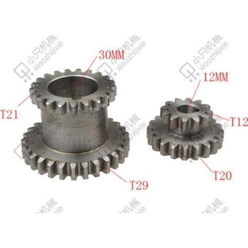 Free shipping CJ0618 2 pcs / set Teeth T29xT21 T20xT12 Dual Dears Metal Lathe Gears For Sale