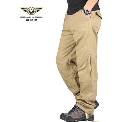 Cargo Pants Mens Spring Autumn Streetwear Casual Military Long Trousers Men Army Warm Straight Chinos Pants Pantalon Militaire