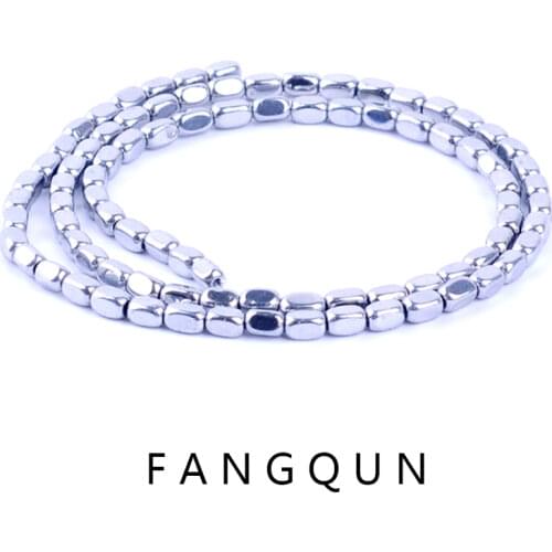 7colors 3mm Natural Stone Hematite Beads Bright Squrare shape Loose beads for DIY Necklace Bracelet Jewelry Making Accessories