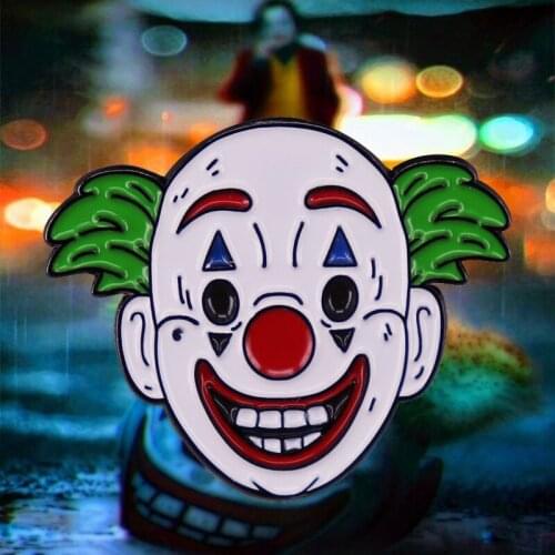Joker Put on a Happy Face Enamel Pin Joaquin Phoenix Movie Fans Badge I want you for the Clown Army