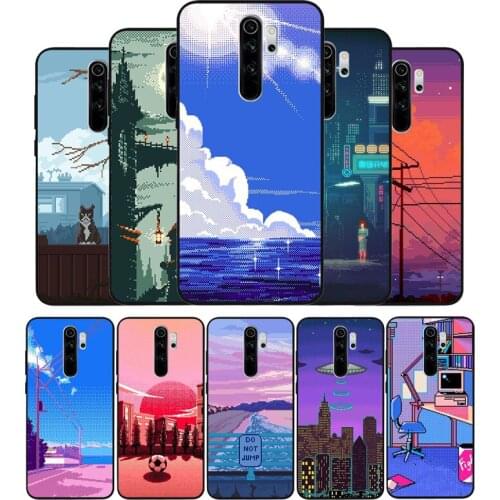 Art Pixel Aesthetic Phone Cover For Xiaomi Redmi note 9S 8T 7 6 5 4 Pro for redmi 4A 4X 5 Plus Soft Silicone Case Fundas