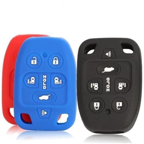 Bilchave 10pcs/Lot 6 Buttons Remote Car Key Case Silicone Cover Fob For HONDA ODYSSEY 2011 2012 2013 2014 Holder