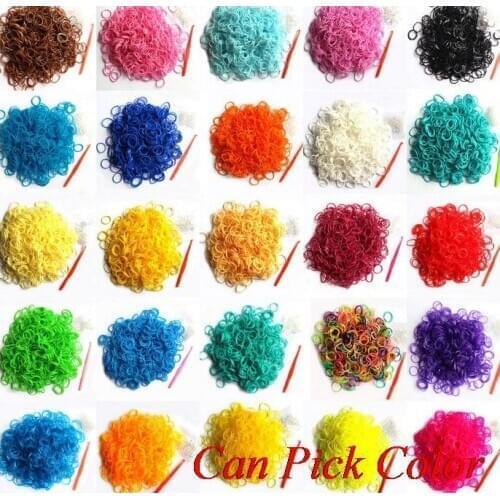 Jk6gn 600 bands+24 S-Clips/pack, 12 pcak/lot Elastic Rubber Candy Bracelet Loom Bands Multy gift Silicone Christmas