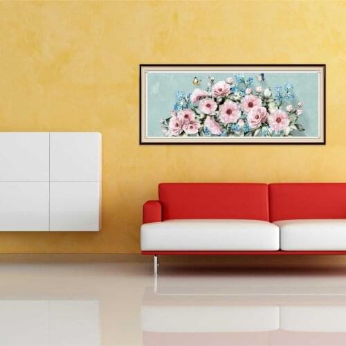 Large Size 5D DIY Flower Diamond Painting Cross Stitch Full Square Round Drill Diamond Embroidery Scenery Picture for Room Decor