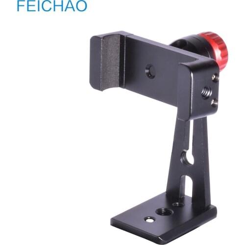 Metal Mobile Phone Clip Desk Tripod 360 Rotate Knob Lock Clamp Vertical Bracket for Samsung iPhone Microphone Holder Shock Mount