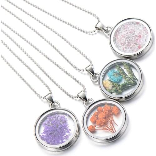 2020 Fashion Women Pendant Necklace Dried Flower Necklace for Women Jewelry