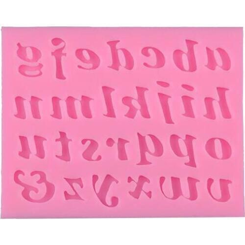 Lower Case ABC Letters Alphabet Silicone Moulds Pastry Tools Jelly Sugar Fondant Cake Molds