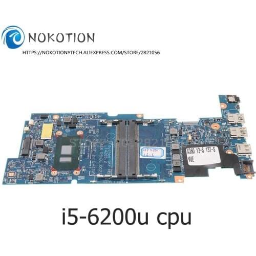 NOKOTION For HP Pavilion X360 13-S 13T-S Laptop Motherboard SR2EY I5-6200U CPU 827823-601 827823-001 14265-2 448.05H03.0021