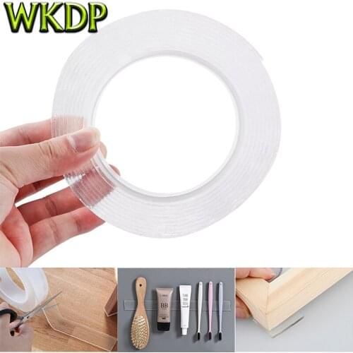 New Clear Strong Double Sided Self Adhesive Tape Reusable Self Adhesive Tape Traceless Nano Magic Washable Waterproof Kitchen