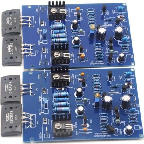 One Pair NAIM NAP140 CLONE Assembled Dual Amplifier Board 80W 8R 2SC3858 AMP By LJM