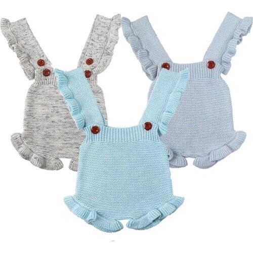 Autumn Baby Girls Rompers Cotton Infant Baby Girl Romper 2020 Newborn Baby Girl Knitted Clothes Baby Girls Rompers Jumpsuit