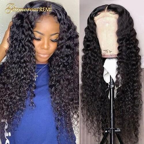 Deep Curly Human Hair Wig 13x4 Brazilian Curly Lace Front Wig With Baby Hair 4x4 Lace Wigs For Women Human Hair Natural Hairline