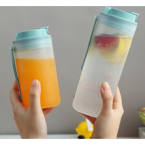 Plastic Water Bottle With Straw Protable Travel Sport Bottle For Students Kids Drinking Milk Juice Bottle Leakproof Drinkware