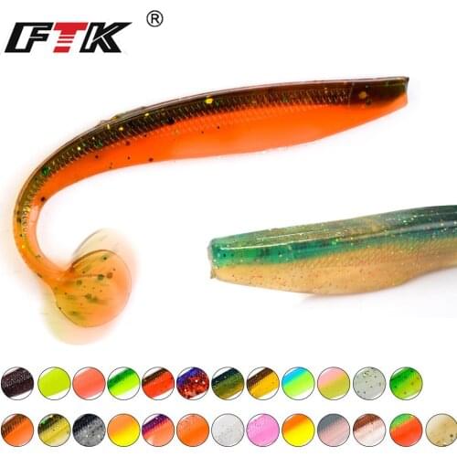 FTK Fishing Lure Soft Lure Shad Silicone Bait Odor Attractant Artificial Bait 90mm 120mm 160mm T-tail Wobblers Swimbait