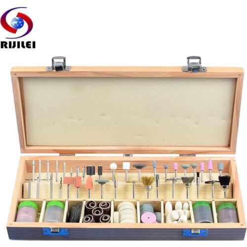 RIJILEI 228PCS/Set Mini Rotary Grinding Polishing Drill Cutting Set Electric Grinder Tool Accessories DIY Kit Power Tool