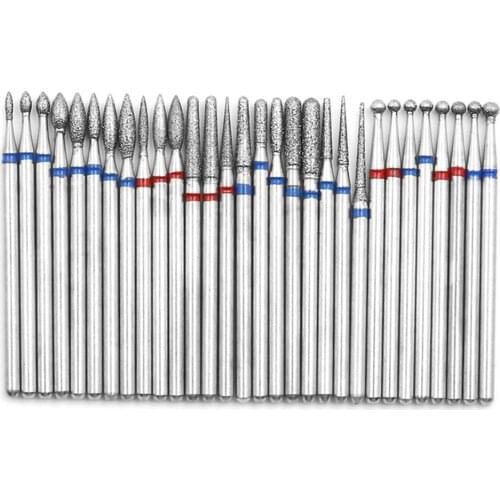 Polishing Head Grinding Polisher Nail Art With Transparent Box Portable Remove Pedicure Small Tool Sharpened Drill Bits