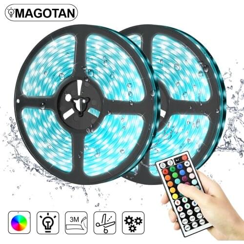 LED Light Strips RGB 5050 Decoration LED Lights Infrared Remote Controller Ribbon Lamp For TV Backlight Party Room decor strip