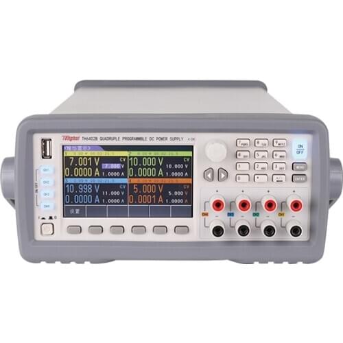 TH6402B Programmable DC Power Source with 4 Channels 0-30V/3A/90W*2, 0-10V/3A/15W*1, 0-5V/1A/5W*1