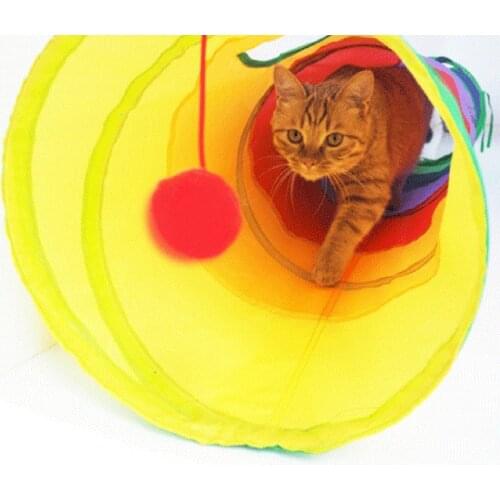 Convenient Fashion Foldable Multicolor Tube Tunnel Nest Play Toy Exquisite Pet Nest Attractive for Outdoor
