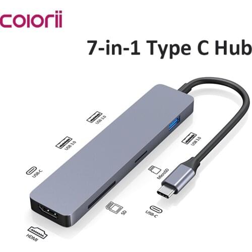 Type c laptop hub usb c to HDMI 3 USB 3.0 sd card micro sd card dock dex usb hub desk mount