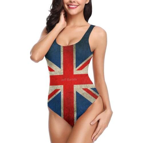 Women 2021 sexy Bikinis Old And Worn Distressed Vintage Union Jack Flag Y Women Swimsuit One Piece Swimwear R333 Women Beach