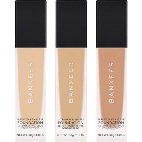 Longwear Liquid Foundation Face Makeup Full Cover Liquid Concealer Face Base Long Lasting Waterproof Brighten Skin Stone Cream