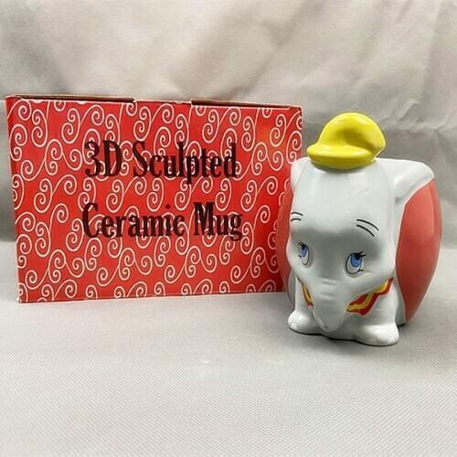 1PCS Disney Dumbo Cartoon Water Cup Ceramic Mug Creative For Boys And Girls Festival Gift Home Office Coffee Tea Milk Cup