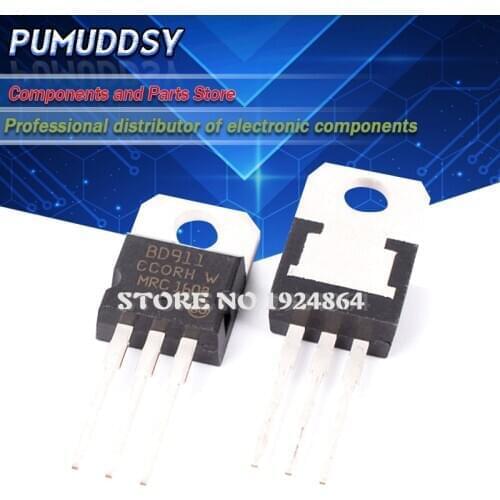 10PCS BD911 BD912 Darlington transistor 15A 100V TO-220 authentic IC