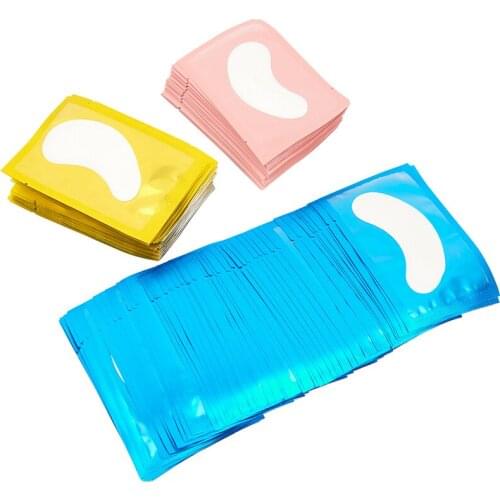100pairs Eyelash Extension Paper Patches 7 Color Eyelash Under Eye Pads Grafted Eye Stickers Eye Paper Patches Tips Sticker
