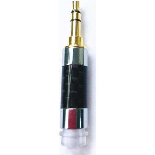 3.5mm Carbon Fiber Tube Headphones Cable Jack Plug Gold Plated 3 Pole Stereo Jack Earphones DIY Parts