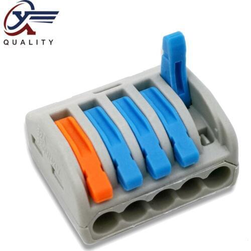 30/50/100 PCS/lot PCT-215 color 222-215 mini fast wire Connectors Universal Compact Wiring Connector push-in Terminal Block