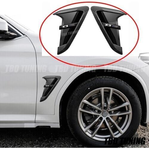 Side Fender Air wing Vent Trim For BMW X3 G01 / X4 G02 2018 2019 + Upgrade X3M X4M Car decoration Accessories