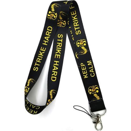 Cobra Kai Mobile Phone Straps Lanyard for Keys USB ID Card Badge Holder Neckband Keychain Webbing Ribbon Hang Rope Decoration