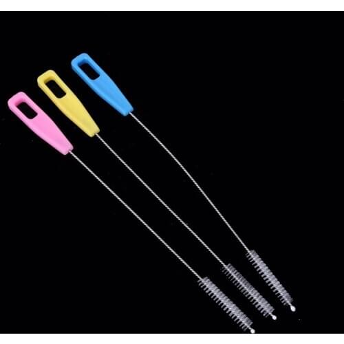 2pcs Baby Milk Feeding Bottle Drink Water Cup Straw Washing Brush Cleaner Tool F3ME